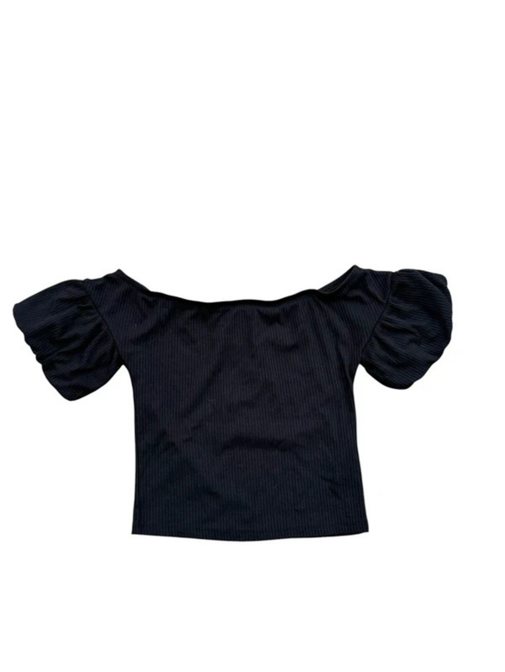 Love, fire black puffy short sleeve top size XS